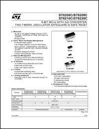 ST62T10M6/HWD datasheet: SM-8-BIT MCU-OTP ST62T10M6/HWD