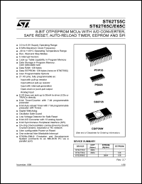 ST62T25CN6 datasheet: Bits number of 8 Memory type OTP PROM Microprocessor/controller features LVD/RC/OSG/READOUT PROTN./DIRECT LED/TRIAC DRIVE Frequency clock 8 MHz Memory size 4 K-bit Temperature operating min -40 ?C I ST62T25CN6