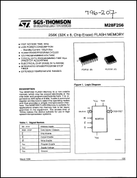 M28F256-12B1 datasheet: Memory configuration 32Kx8 Memory type Flash Memory size 256 K-bit 256K (32K8) FLASH memory - 120ns Access M28F256-12B1