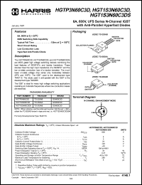 HGT1S3N60C3DS datasheet: TRANSISTOR.IGBT TO-263 HGT1S3N60C3DS