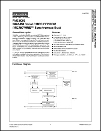 FM93C56N datasheet: 2K BIT SERIAL EEPROM FM93C56N