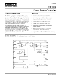 ML4812CP datasheet: POWER FACTOR CORRECTOR ML4812CP