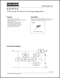 KA78T12TU datasheet: Voltage input 12 V Current output max. 3 A KA78T12TU