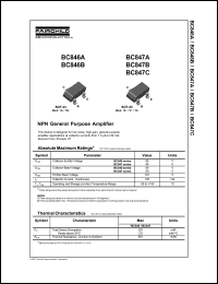 BC846B datasheet: TRANSISTOR SOT-23 (NOT BGHT FM FCHD) BC846B