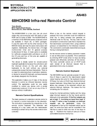 68HC05K0 datasheet: Infra-red remote control 68HC05K0