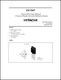 2SC5447 datasheet: NPN transistor for character display horizontal deflection output 2SC5447