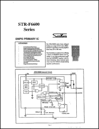 STR-F6616 datasheet: SMPS primary IC, 400V, 190W STR-F6616