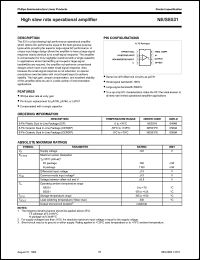 SE531FE datasheet: High slew rate operational amplifier SE531FE