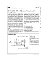 LM196K datasheet: 10 amp adjustable voltage regulator LM196K