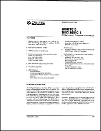 Z84C15 datasheet: Intelligent peripherial controller Z84C15