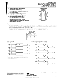 SN64BCT125AN datasheet:  QUADRUPLE BUS BUFFER GATE WITH 3-STATE OUTPUTS SN64BCT125AN