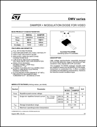 DMV56/F5 datasheet: Damper+modulation diode for video DMV56/F5