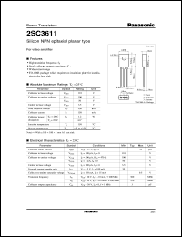 2SC3611 datasheet: NPN transistor for video amplifier 2SC3611