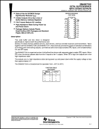 SN64BCT244N datasheet:  OCTAL BUFFER/DRIVER WITH 3-STATE OUTPUTS SN64BCT244N