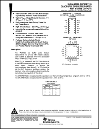 SN74ABT126DBR datasheet:  QUADRUPLE BUS BUFFER GATES WITH 3-STATE OUTPUTS SN74ABT126DBR