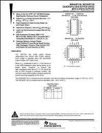SN74ABT126PWR datasheet:  QUADRUPLE BUS BUFFER GATES WITH 3-STATE OUTPUTS SN74ABT126PWR