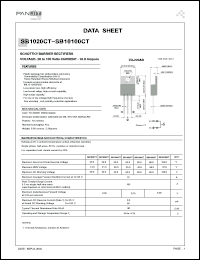 SB1060CT datasheet: Schottky barrier rectifier. Max recurrent peak reverse voltage 60.0 V. Max average forward rectified current at Tc = 90degC  10 A. SB1060CT