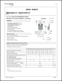 SB2540FCT datasheet: Isolation Schottky barrier rectifier. Max recurrent peak reverse voltage 40.0 V. Max average forward rectified current at Tc = 90degC  25 A. SB2540FCT