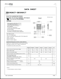 SB3020CT datasheet: Schottky barrier rectifier. Max recurrent peak reverse voltage 20.0 V. Max average forward rectified current at Tc = 90degC  30 A. SB3020CT