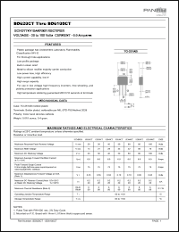 SD620CT datasheet: Schottky barrier rectifier. Max recurrent peak reverse voltage 20 V. Max average forward rectified current at Tc = 75degC  6.0 A. SD620CT