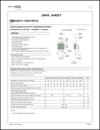 SD8100CS datasheet: Surfase mount schottky barrier rectifier. Max recurrent peak reverse voltage 100 V. Max average forward rectified current at Tc = 85degC  8.0 A. SD8100CS