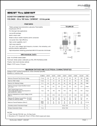 SD830T datasheet: Schottky barrier rectifier. Max recurrent peak reverse voltage 30 V. Max average forward rectified current at Tc = 75degC  8.0 A. SD830T