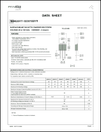 SD8100YT datasheet: Surfase mount schottky barrier rectifier. Max recurrent peak reverse voltage 100 V. Max average forward rectified current at Tc = 85degC  8.0 A. SD8100YT