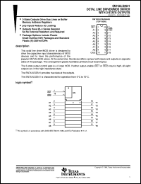 SN74ALS2541DWR datasheet:  OCTAL LINE DRIVERS WITH 3-STATE OUTPUTS SN74ALS2541DWR