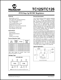 TC126503ECT datasheet: PFM step-Up DC/DC regulators, 5.0V TC126503ECT