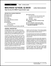 MACH435Q-25JC datasheet: High-density EE CMOS programmable logic, 128 macrocells, 25ns, quarter power MACH435Q-25JC