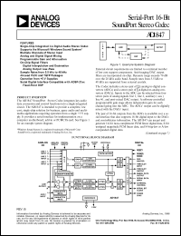 AD1847JST datasheet: Serial-port 16-Bit soundport stereo codec AD1847JST