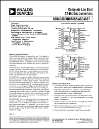 ADDAC85D-CBI-V datasheet: Complete low cost, linearity error +/- 1/2 LBS, binary input code ADDAC85D-CBI-V