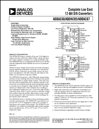 ADDAC87D-CBI-V datasheet: Complete low cost, linearity error +/- 1/2 LBS, binary input code ADDAC87D-CBI-V