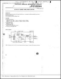 uPC1225H datasheet: 30-50W power amplifier driver uPC1225H
