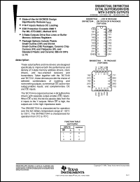 SN74BCT244DWR datasheet:  OCTAL BUFFERS/DRIVERS WITH 3-STATE OUTPUTS SN74BCT244DWR