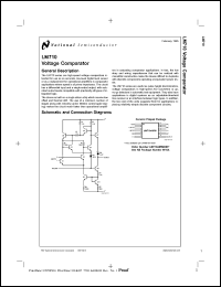 LM710CN datasheet: Voltage comparator LM710CN