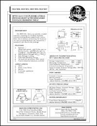 MOC3032 datasheet: Optically coupled bilateral switch light activated zero voltage crossing triac, for power triac driver and consumer appliances MOC3032