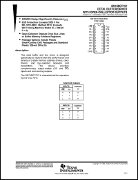 SN74BCT757DW datasheet:  OCTAL BUFFER/DRIVER WITH OPEN-COLLECTOR OUTPUTS SN74BCT757DW