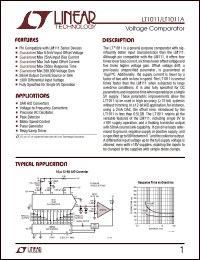 LT1011AMH datasheet: Voltage comparator LT1011AMH
