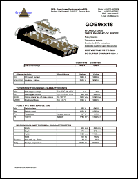 GOB94018 datasheet: 400 V Bi-directional 3-phse AC-DC bridge GOB94018