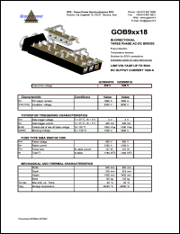 GOB95018 datasheet: 500 V Bi-directional 3-phse AC-DC bridge GOB95018