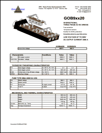 GOB95020 datasheet: 500 V Bi-directional 3-phse AC-DC bridge GOB95020