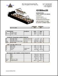 GOB94020 datasheet: 400 V Bi-directional 3-phse AC-DC bridge GOB94020