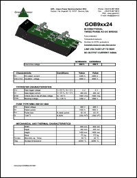 GOB95024 datasheet: 500 V Bi-directional 3-phse AC-DC bridge GOB95024