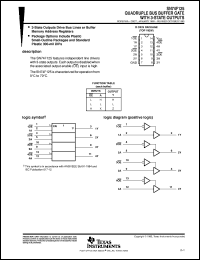 SN74F125N datasheet:  QUADRUPLE BUS BUFFER GATE WITH 3-STATE OUTPUTS SN74F125N