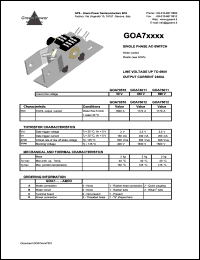 GOA74011 datasheet: 400 V single phase AC-switch GOA74011