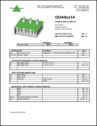GOA95014 datasheet: 500 V 3 phase AC-switch GOA95014