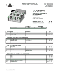 GOG95016 datasheet: 500 V 3 phase fully controlled rectifier bridge GOG95016