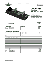 GOB96020 datasheet: 690 V Bi-directional 3 phase AC-DC bridge GOB96020