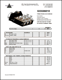 GOG96010 datasheet: 690 V  3 phase AC-DC bridge GOG96010
